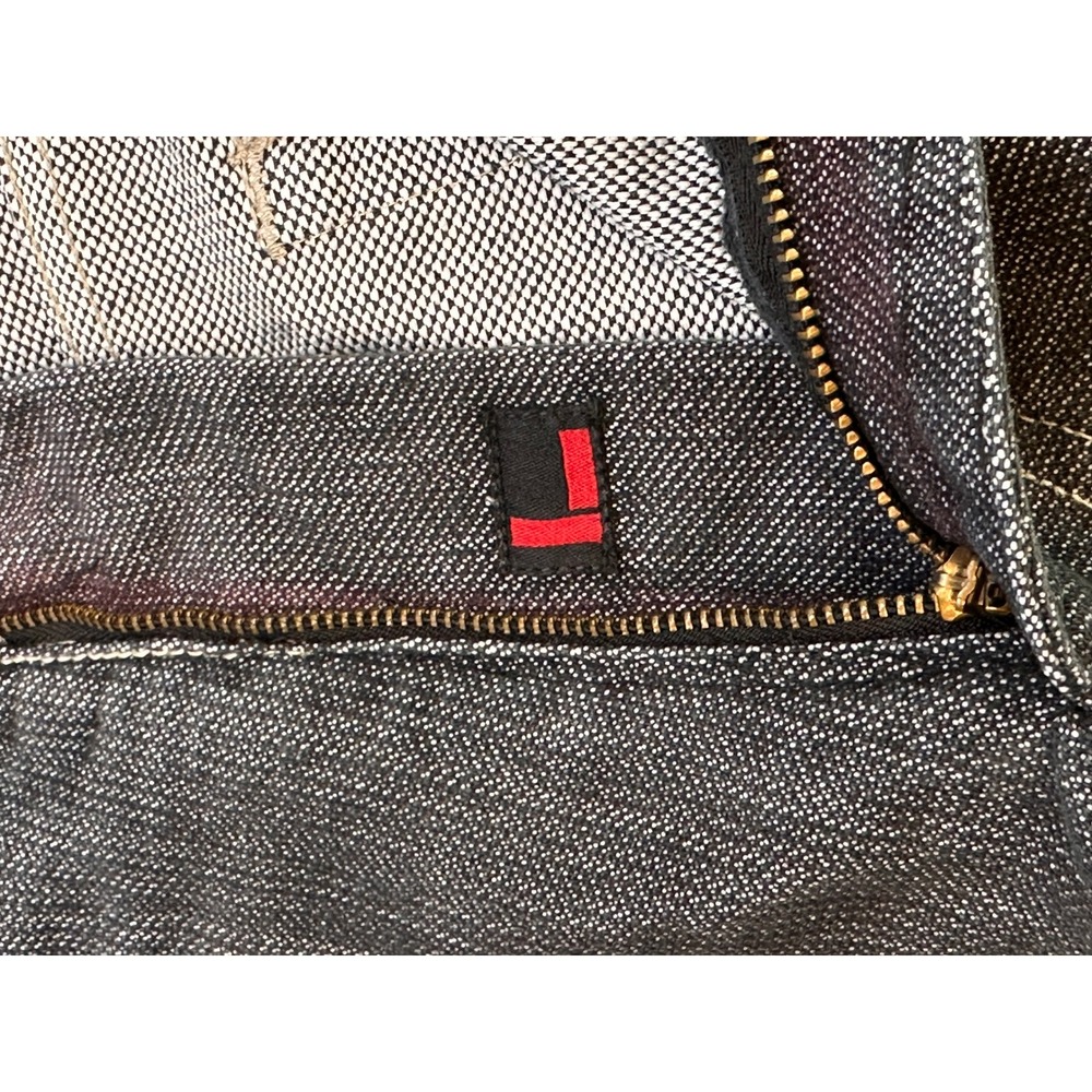 Vtg FUBU Baggy Jeans Mens 40x34 (Actual 36x31) Black Denim Wide Leg 90s Hip Hop - Picture 12 of 16